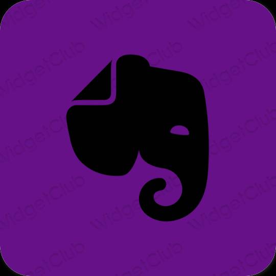 Æstetisk lilla Evernote app ikoner