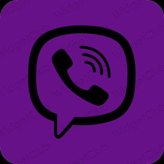 Aesthetic purple Viber app icons