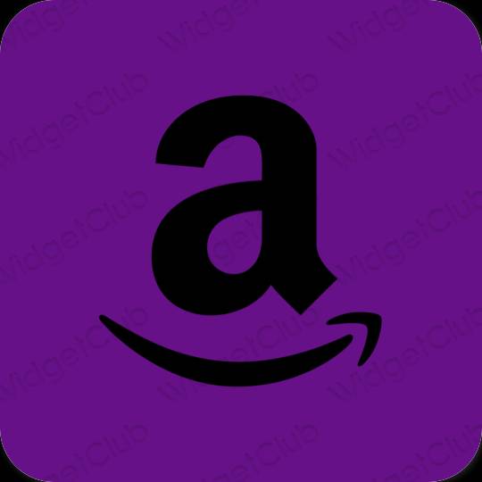 Esteettinen violetti Amazon sovelluskuvakkeet