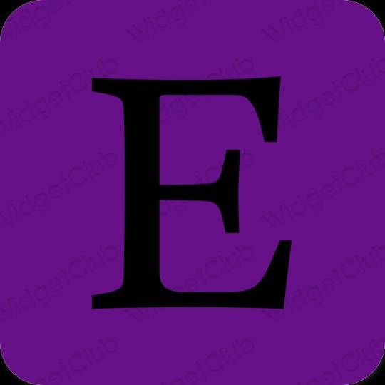 Esztétika lila Etsy alkalmazás ikonok