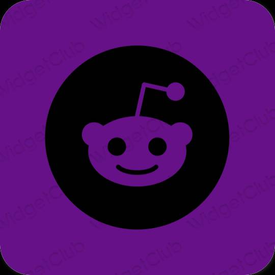 审美的 紫色的 Reddit 应用程序图标