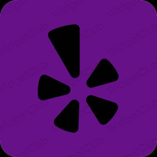 Æstetisk lilla Yelp app ikoner