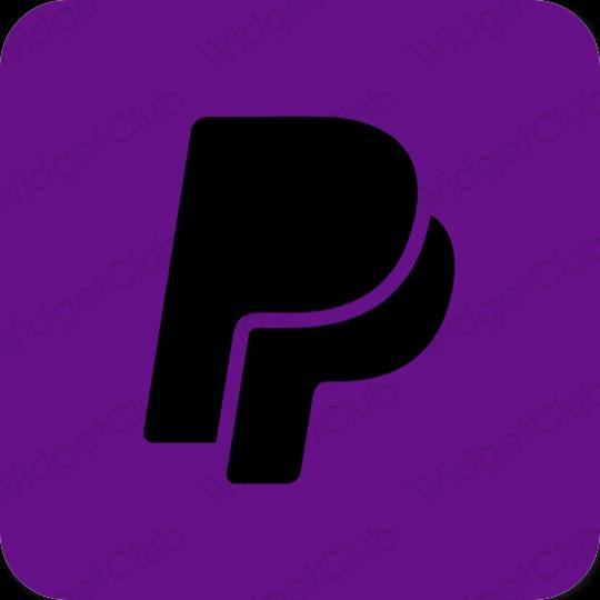 紫 Paypal おしゃれアイコン画像素材