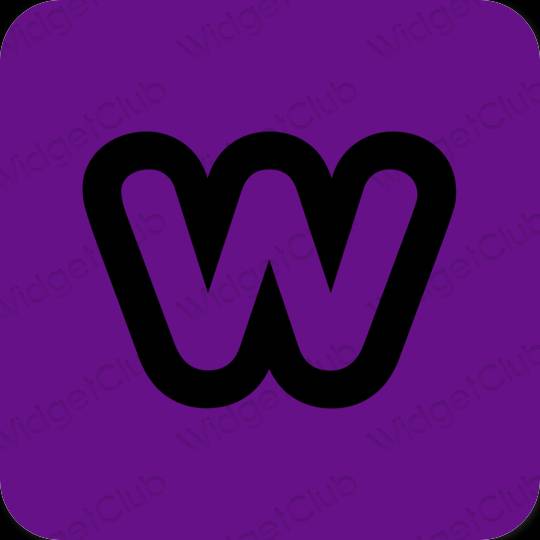 Естетски љубичаста Weebly иконе апликација