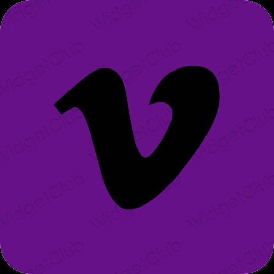 紫 Vimeo おしゃれアイコン画像素材