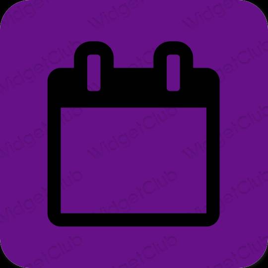 Aesthetic purple Calendar app icons