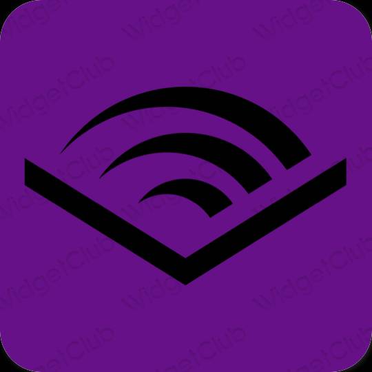 Естетичен лилаво Audible икони на приложения