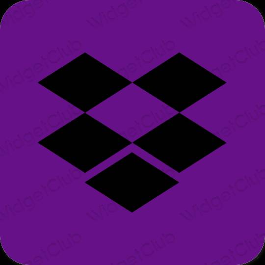 Естетски љубичаста Dropbox иконе апликација