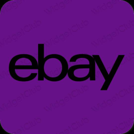 Esthétique mauve eBay icônes d'application