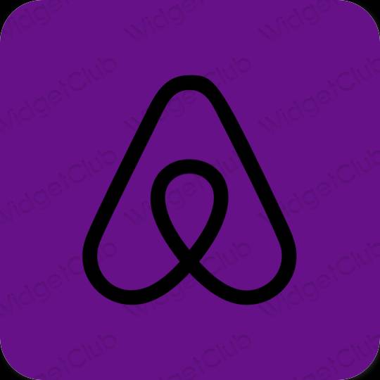 Aesthetic purple Airbnb app icons