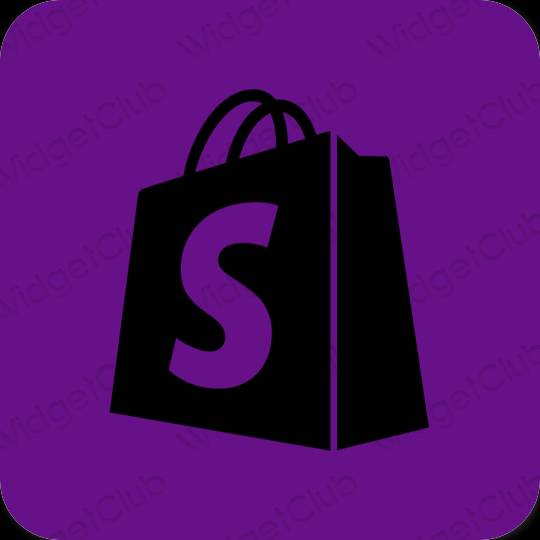เกี่ยวกับความงาม สีม่วง Shopify ไอคอนแอพ
