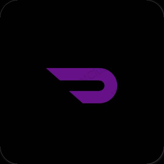 Stijlvol zwart Doordash app-pictogrammen