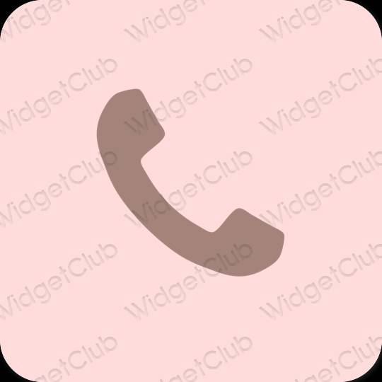 Estetické pastelovo ružová Phone ikony aplikácií