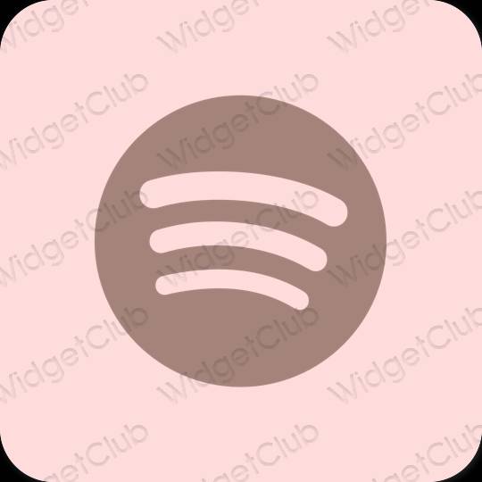 Estetski ružičasta Spotify ikone aplikacija