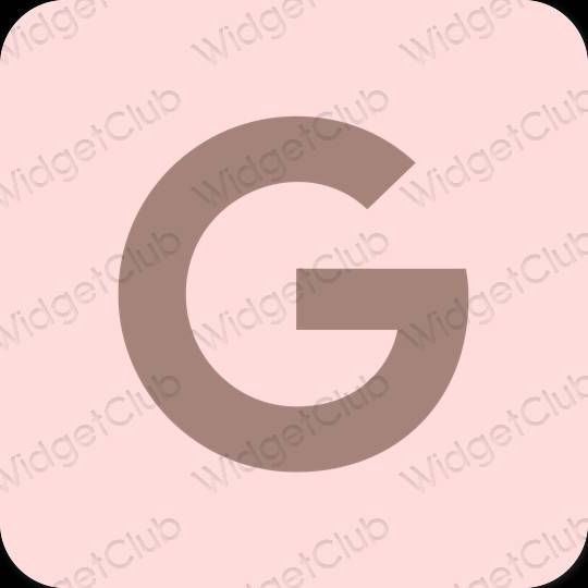 Estetický růžový Google ikony aplikací