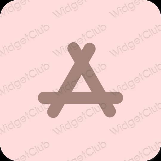 эстетический пастельно-розовый AppStore значки приложений