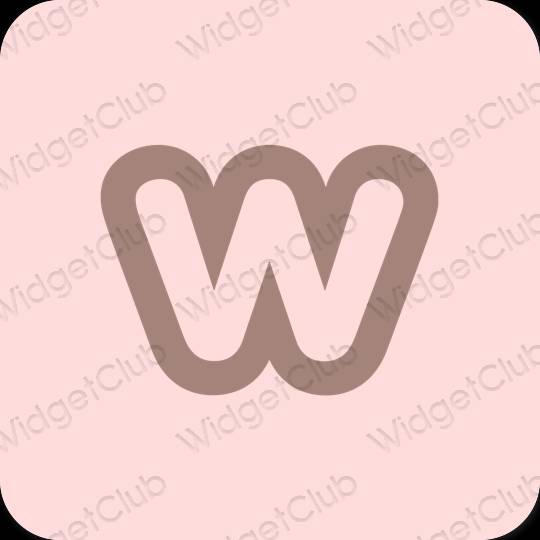 审美的 柔和的粉红色 Weebly 应用程序图标