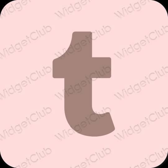 Estetsko roza Tumblr ikone aplikacij