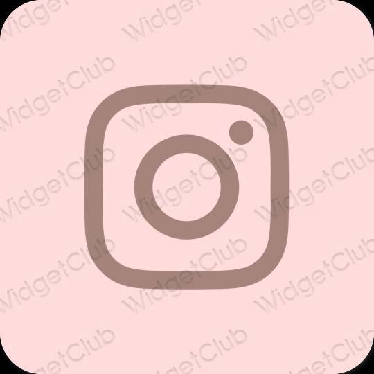 Ესთეტიური პასტელი ვარდისფერი Instagram აპლიკაციის ხატები