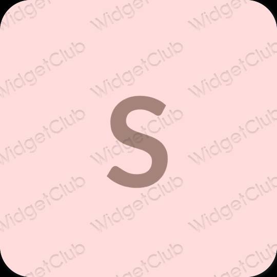 Stijlvol pastelroze SHEIN app-pictogrammen