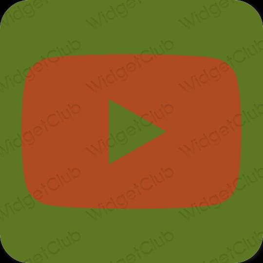 Estetico verde Youtube icone dell'app