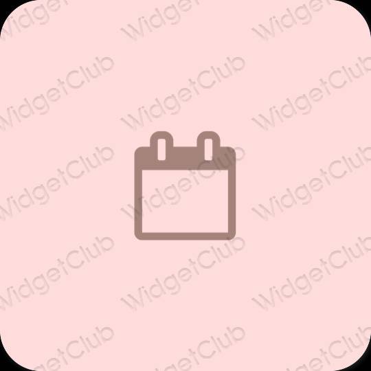 Estetico rosa pastello Calendar icone dell'app