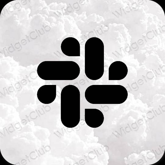 Æstetisk sort Slack app ikoner