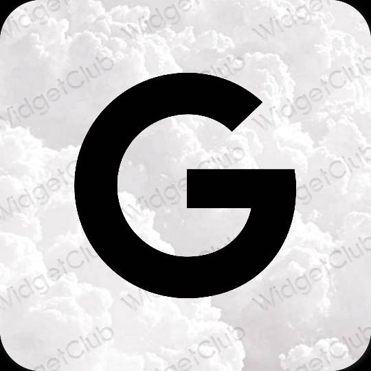 Estetisk svart Google app ikoner