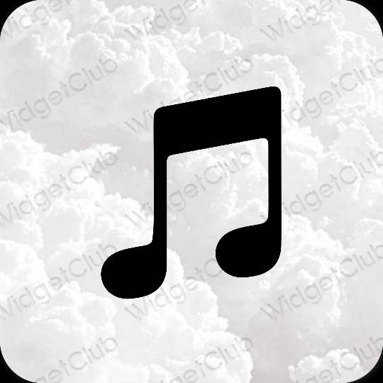 Estetický Černá Apple Music ikony aplikací