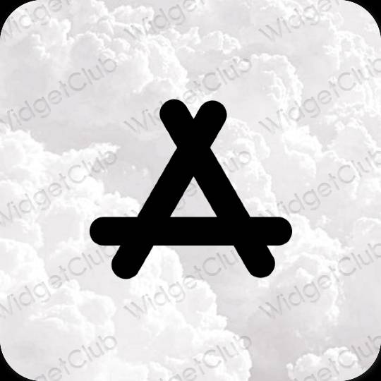 Estetické čierna AppStore ikony aplikácií