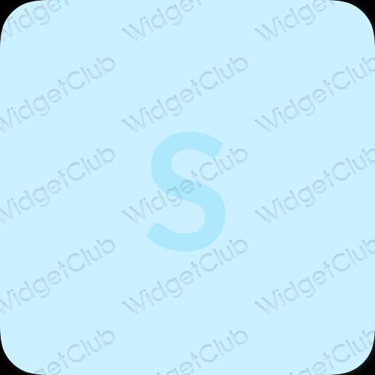 Aesthetic pastel blue SHEIN app icons