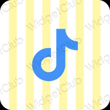 Естетски жута TikTok иконе апликација