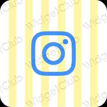 Esthétique jaune Instagram icônes d'application