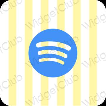 미적인 노란색 Spotify 앱 아이콘
