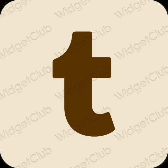 Estético beige Tumblr iconos de aplicaciones