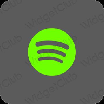 Ästhetisch grau Spotify App-Symbole