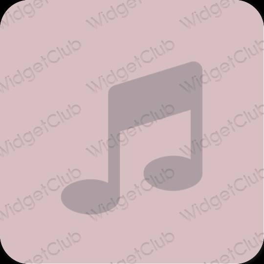 Pictograme pentru aplicații Apple Music estetice