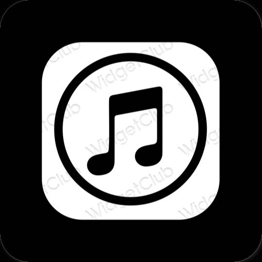 אֶסתֵטִי שָׁחוֹר Music סמלי אפליקציה