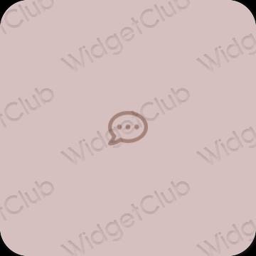 Estetico rosa pastello Messages icone dell'app
