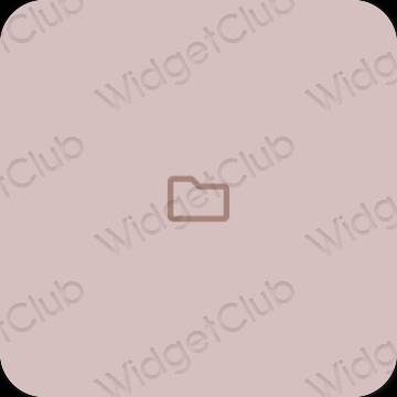Æstetisk pastel pink Files app ikoner