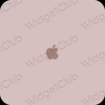 Aesthetic pastel pink Apple Store app icons