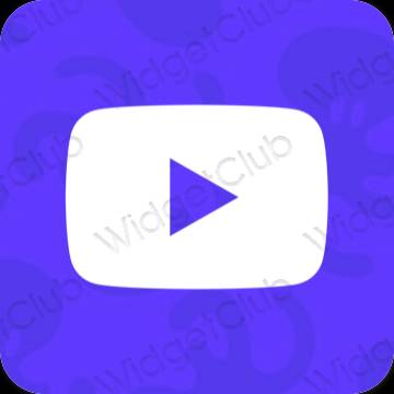 эстетический пурпурный Youtube значки приложений