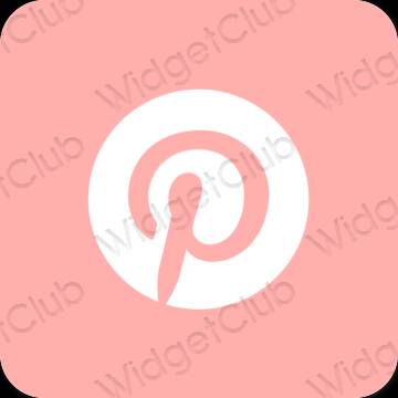 Esthetische Pinterest app-pictogrammen