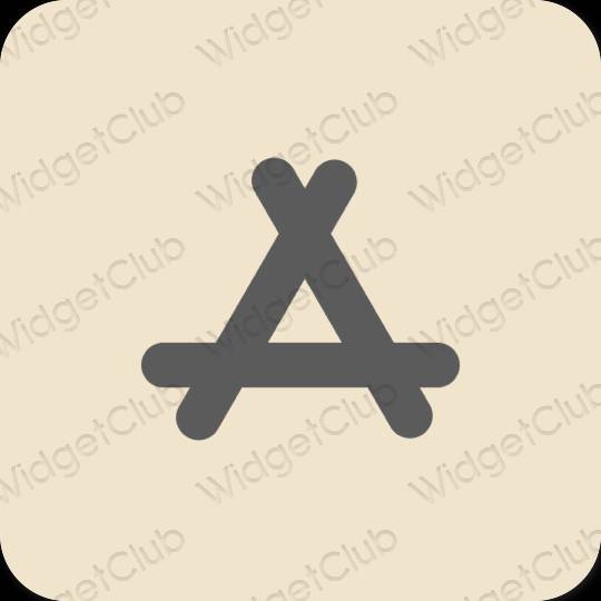 Estético bege AppStore ícones de aplicativos