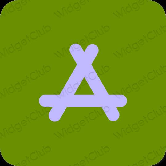 Aesthetic green AppStore app icons
