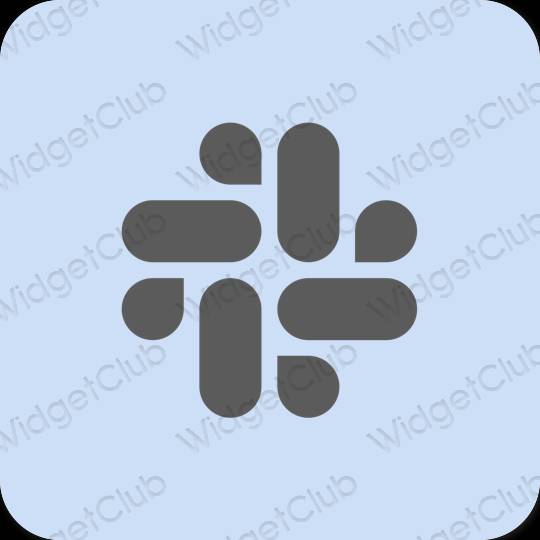 Естетски пастелно плава Slack иконе апликација