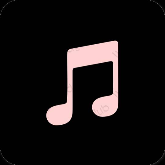 Icônes d'application Music esthétiques