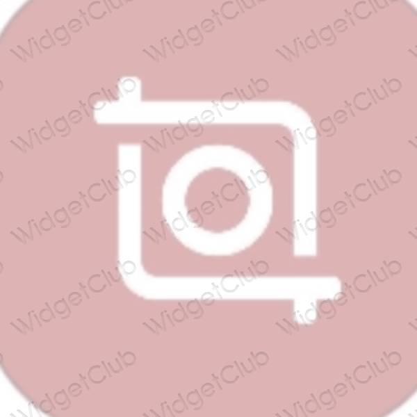 Esteettinen vaaleanpunainen Instagram sovelluskuvakkeet