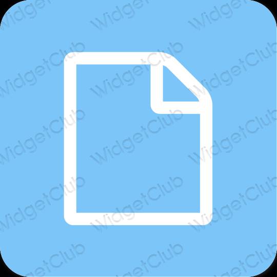 Estetisk blå Notes app ikoner