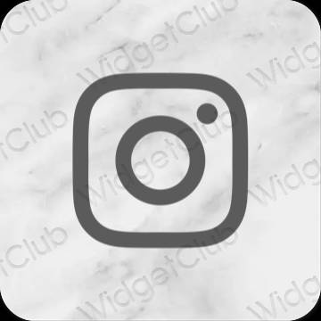 Aesthetic gray Instagram app icons